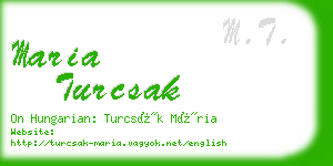 maria turcsak business card